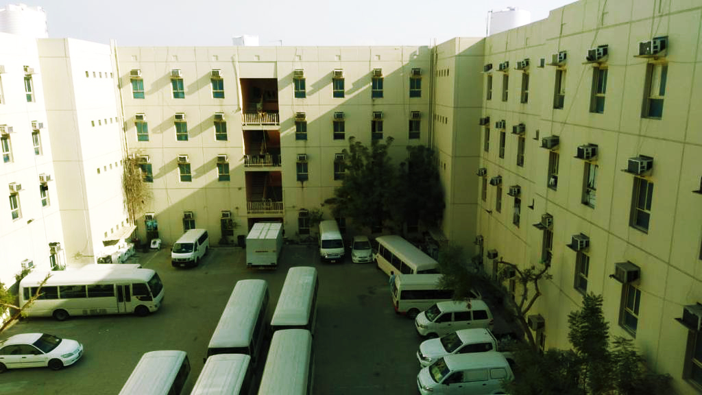 vans parking in the ground